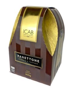 ***PANETONE TRUFADO E COBERTO CHOCOLATE ICAB 600g