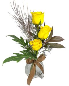 MINI ARRANJO ROSAS AMARELAS LUMA