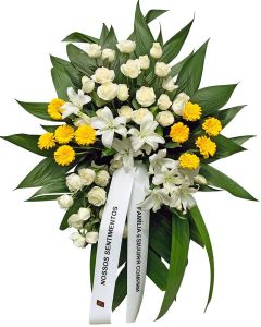 COROA MANSIDÃO MIX BRANCO E AMARELO