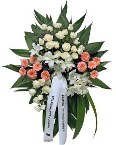 COROA MANSIDÃO MIX BRANCO E COR-DE-ROSA